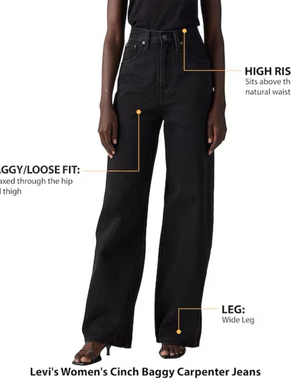 Levi’s Cinch Black Baggy Jeans